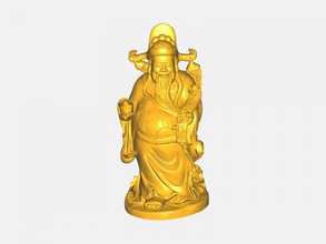 chinese money god art sculpture 3d print model - Mito3D