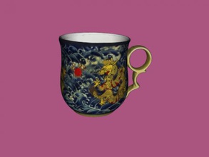 chinese mug free 3d model - download obj file Home Kitchen asian patterns 3d print model - Mito3D