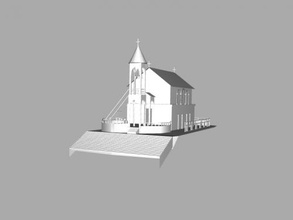 iglesia libre modelo 3d - descargar archivo obj Art De la arquitectura simple provinciales de 3d print model - Mito3D