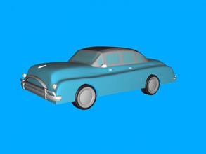 classic vintage car free 3d model - download obj file Toys Machinery stylish retro 3d print model - Mito3D