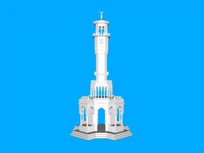 clock tower art architecture 3d print model - Mito3D