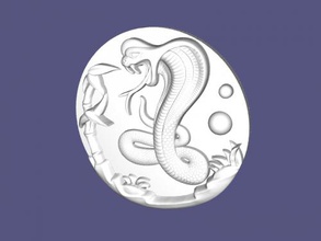 cobra pendant free 3d model - download stl file Fashion Ornaments image attacking snake 3d print model - Mito3D