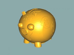 coin box free 3d model - download stl file Home Accessories beautiful piggy bank 3d print model - Mito3D