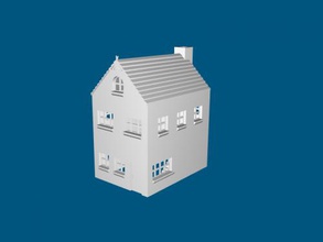 colonial house art architecture 3d print model - Mito3D