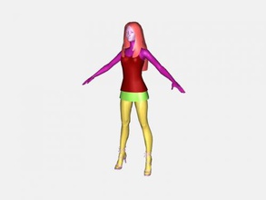 colored girl obj toys people 3d print model - Mito3D