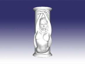 column a girl obj art architecture 3d print model - Mito3D