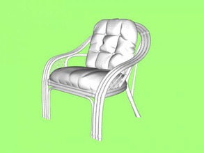 comfortable chair free 3d model - download stl file Home Interior upholstered 3d print model - Mito3D