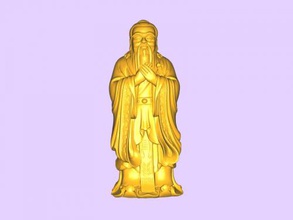 confucius gratuit modèle 3d - téléchargement de fichier stl Art La Sculpture statue ancien philosophe chinois 3d print model - Mito3D