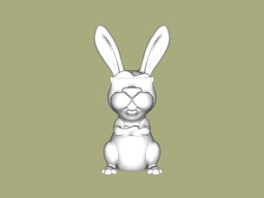 coelho fresco livre modelo 3d - download de arquivo stl Brinquedos Animais óculos sol 3d print model - Mito3D