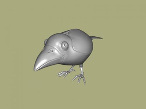 corbie free 3d model - download obj file Toys Animals crafty bird 3d print model - Mito3D