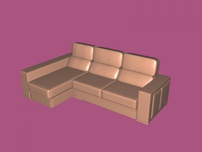 corner sofa free 3d model - download stl file Home Interior modern 3d print model - Mito3D