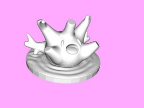 corsola free 3d model - download stl file Toys Games pink pokemon coral 3d print model - Mito3D
