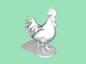 country rooster free 3d model - download stl file Toys Animals angry yard cock 3d print model - Mito3D