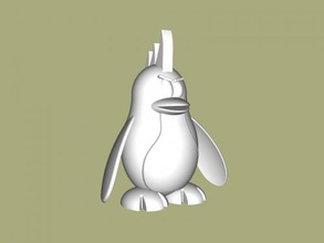 crazy penguin livre modelo 3d - download de arquivo stl Brinquedos Animais pinguim moicano 3d print model - Mito3D