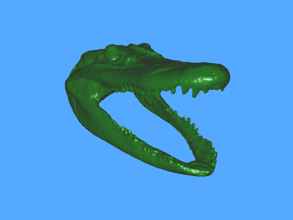 krokodil kopf kunst skulptur 3d print model - Mito3D