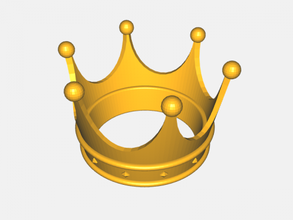 crown free 3d model - download stl file Fashion Ornaments golden king 3d print model - Mito3D