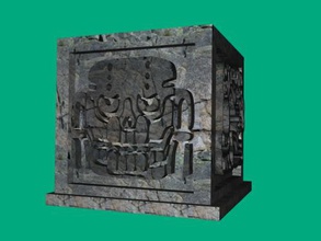 cubic artifact aztecs free 3d model - download obj file Art Sculpture ancient thing patterns 3d print model - Mito3D