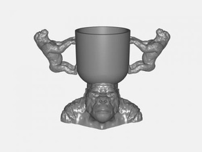 cup gorilla free 3d model - download stl file Home Kitchen original men 3d print model - Mito3D
