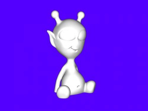 cute alien free 3d model - download stl file Toys Cartoons funny figure resident other planets 3d print model - Mito3D