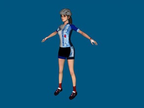 cyclist girl obj toys people 3d print model - Mito3D