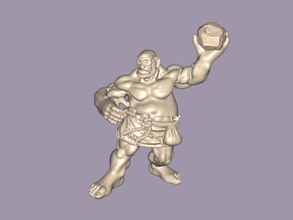 cyclops atacar gratuitamente modelo 3d - download de arquivo stl Brinquedos Desenhos animados muscular pedra 3d print model - Mito3D