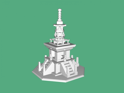 dabo pagoda art architecture 3D print model - Mito3D