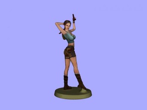 pericoloso croft gratuita modello 3d - scaricare il file obj I giocattoli Giochi figurina eroina standard di soddisfare 3d print model - Mito3D