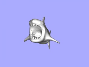 peligroso tiburón juguetes animales 3d print model - Mito3D