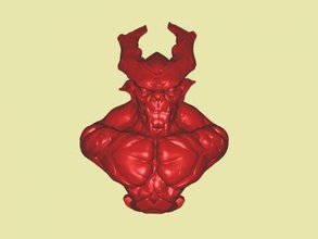 dark devil bust free 3d model - download stl file Art Sculpture powerful horns 3d print model - Mito3D