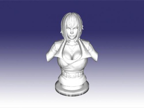 dark woman bust free 3d model - download obj file Toys Cartoons beautiful girl big breasts 3d print model - Mito3D