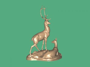 deers free 3d model - download stl file Art Sculpture sculpture omsk 3d print model - Mito3D