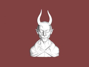 demon in thought art sculpture 3d print model - Mito3D