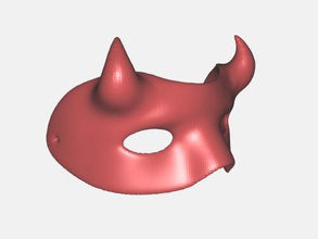 devil mask free 3d model - download stl file Fashion Accessories half horns 3d print model - Mito3D