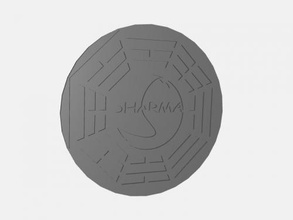 dharma coaster free 3d model - download stl file Home Accessories logo lost 3d print model - Mito3D