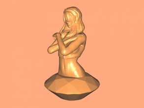 diamond girl free 3d model - download stl file Art Sculpture unusual statuette author fantasygraph wwwfantasygraphcom 3d print model - Mito3D