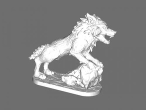 direwolf spielzeuge tiere 3d print model - Mito3D