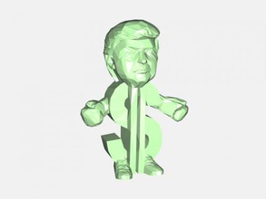dollar atout gratuit modèle 3d - téléchargement de fichier stl Les jouets Personnes drôle figure, le président américain 3d print model - Mito3D