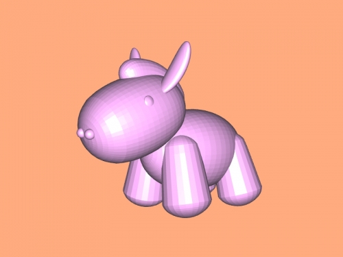 burro obj juguetes animales 3D print model - Mito3D