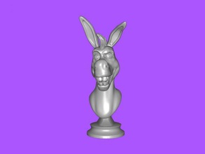 burro shrek obj juguetes caricaturas 3d print model - Mito3D