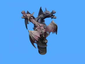 double dragons free 3d model - download obj file Art Sculpture statuette intertwining 3d print model - Mito3D