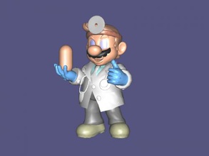dr mario free 3d model - download obj file Toys Games peculiar view famous character 3d print model - Mito3D