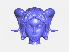 draenei-Kopf Kostenlose 3d-Modell - download-stl-Datei Kunst Skulptur Kopf warcraft Charakter stl-Datei 3d print model - Mito3D