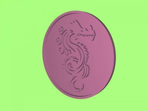dragon coin home accessories 3d print model - Mito3D