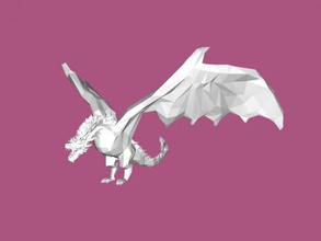 dragon lowpoly gratuit modèle 3d - téléchargement de fichier stl Les jouets Animaux figurine sage rêve création 3d print model - Mito3D