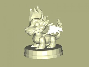 dragonet free 3d model - download stl file Toys Animals small statue pedestal 3d print model - Mito3D