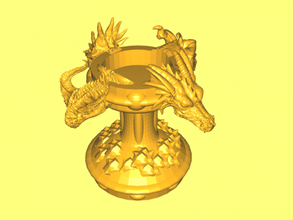 dragonhead candelabro gratuita modello 3d - scaricare il file stl Casa Interni fantasia 3d print model - Mito3D