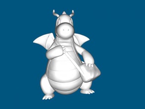 dragonita bolsa brinquedos desenhos animados 3d print model - Mito3D