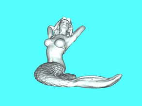 dreaming mermaid obj toys cartoons 3d print model - Mito3D