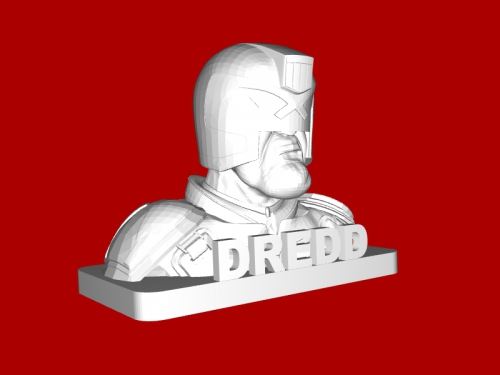 dredd bust free 3d model - download stl file Toys Films perhaps most popular judge movie hero 3D print model - Mito3D