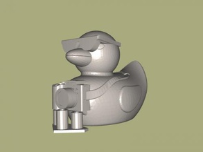 duck-tourist free 3d model - download stl file Toys Animals funny duck glasses camera 3d print model - Mito3D